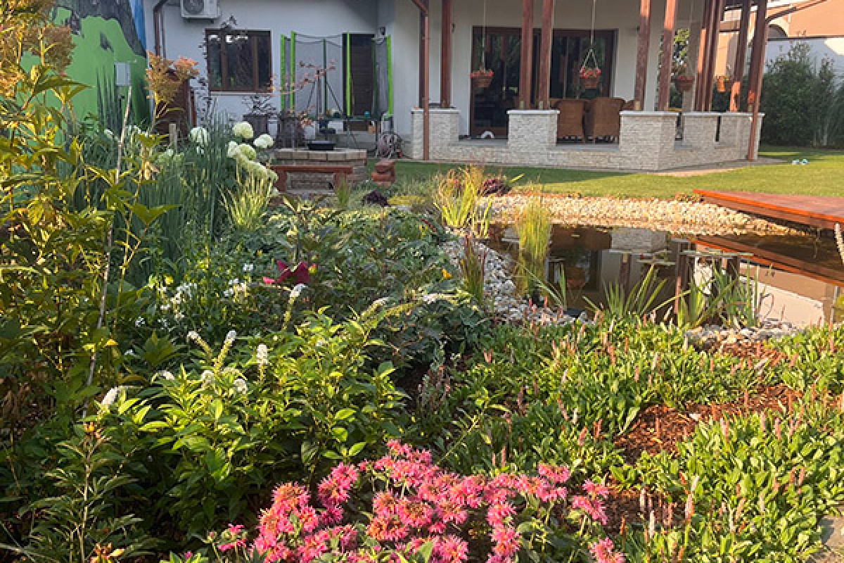 Utána: Nagykanizsai kert beültetés után.